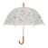 Esschert Design KG278 Kinder-Regenschirm Schwarz, Orange, Transparent