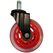 LC-Power LC-CASTERS-7BR-SPEED Büro- & Computerstuhl-Teil Rot Kunststoff, Gummi Lenkrolle