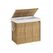 Songmics LCB216Y01 Wäschekorb 160 l Rechteckig Metall, Rattan Natürlich/Natur