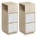 Vasagle LET856N01 Nachtschränkchen & Nachttisch 2 Schublade(n) Beige, Weiß