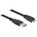 DeLOCK 85072 USB Kabel USB 3.2 Gen 1 (3.1 Gen 1) 1 m USB A Micro-USB B 5 Gbit/s Schwarz, Farbe: Schwarz, Länge: 1 m