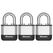 MASTER LOCK PK1EURTRI Vorhängeschloss Vorhängeschloss ohne Stahlbügel 3 Stück(e)