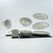 Silwy Magnet-Porzellan-Geschirrset ASH, Farbe: Grau