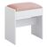 Vasagle RDS001W01 Fußschemel Schaum, Partikelbord, Samt Pink, Weiß