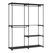 Songmics RYG025B02 Schlafzimmer-Schrank 2 Regale Schwarz Garderobe