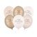 PartyDeco SB14P-341-013-6 partydekorationen Spielzeugballon, Farbe: Beige, Gold, Hellgrau, Nude, Weiß