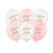PartyDeco SB14P-342-081-6 partydekorationen Spielzeugballon, Farbe: Pink, Weiß