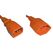 Diggelmann SPCO14T13-1 Stromkabel Orange 1 m C14-Koppler T13, Farbe: Orange, Länge: 1 m
