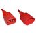 Diggelmann SPRDC14T13-2 Stromkabel Rot 2 m C14-Koppler T13, Farbe: Rot, Länge: 2 m