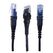 PatchSee ThinPATCH Netzwerkkabel Schwarz 15,2 m Cat6a U/UTP (UTP) Rund, Länge: 15,2 m