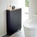 Yamazaki 4307 Etagère & Platzsparer für Badezimmer Schwarz Stahl, Holz