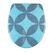 Diaqua Nice Harter Toilettensitz Duroplast, Kunststoff, Metall Blau, Chrom