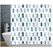 Diaqua Paint Blue Duschvorhang Polyester Blau, Weiß