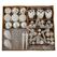 Dekomat AG 7370556 Christbaumschmuck Weihnachtsschmuck-Set Kunststoff Silber 90 Stück(e)