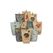 G. Wurm 10041074 Christbaumschmuck Weihnachtsschmuck-Set Karton, Papier, Holz Grau, Hellbraun, Hellgrau 24 Stück(e)