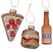 Boltze 2086111 Christbaumschmuck Multi-Weihnachtsschmuck-Set Glas, Metall, Kunststoff, Textil Braun 3 Stück(e)