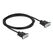 DeLOCK Seriell Kabel RS-232 D-Sub9 Buchse zu Buchse Nullmodem mit schmalem Steckergehäuse 2 m