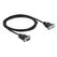 DeLOCK Seriell Kabel RS-232 D-Sub9 Stecker zu Buchse Nullmodem mit schmalem Steckergehäuse 2 m