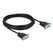 DeLOCK Seriell Kabel RS-232 D-Sub9 Buchse zu Buchse Nullmodem mit schmalem Steckergehäuse 5 m