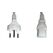 Diggelmann SPCWI10-3 Stromkabel Weiß 3 m T12 C15-Koppler, Farbe: Weiß, Länge: 3 m