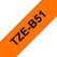 Brother TZE-B51 Etiketten erstellendes Band Schwarz auf leuchtend Orange