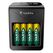Varta Akku Ladegerät, inkl. 4X AA 2100mAh, Batterieladegerät für wiederaufladbare AA/AAA/9V und USB Geräte, LCD Plug Charger+, Einzelschachtladung