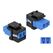 DeLOCK Keystone Modul LC Duplex Buchse zu LC Duplex Buchse blau / schwarz, Farbe: Schwarz, Blau