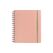 Kolma Notizbuch Weizenstroh A5 100 Blatt, 80g/m2, kariert, rosa