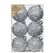 Inge‘s Christmas Decor 81246G002 Christbaumschmuck Kugel-Weihnachtsschmuck Kunststoff Silber 6 Stück(e)