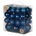 Inge‘s Christmas Decor 81254 G053 Kugel-Weihnachtsschmuck Kunststoff Blau 54 Stück(e)