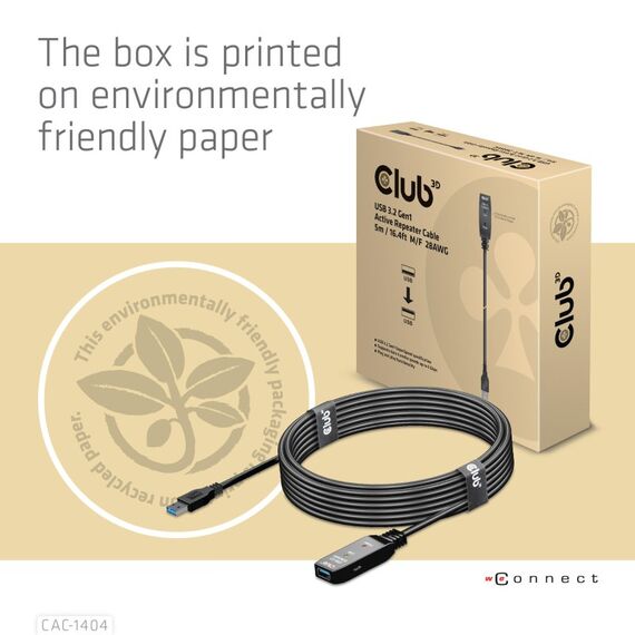 CLUB3D CAC-1404 USB Kabel USB 3.2 Gen 1 (3.1 Gen 1) 5 m USB A 5 Gbit/s Schwarz, 6 image