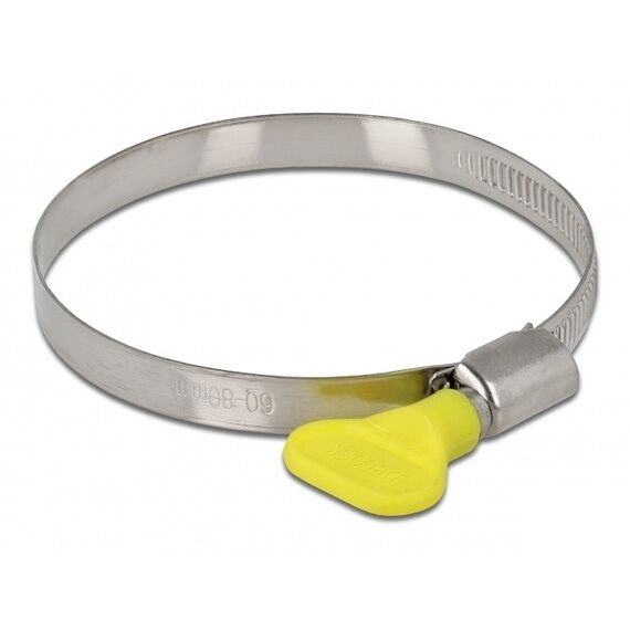 DeLOCK Schlauchschelle mit Flügelmutter 60 - 80 mm 10 Stück gelb