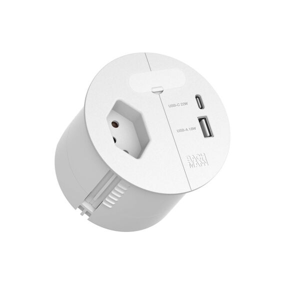 Bachmann Steckdose Loop in Charge A/C 22W, 2m - Weiss