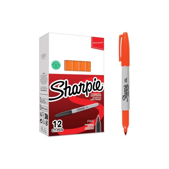Sharpie Permanent Marker Rundspitze orange, 12er Schachtel
