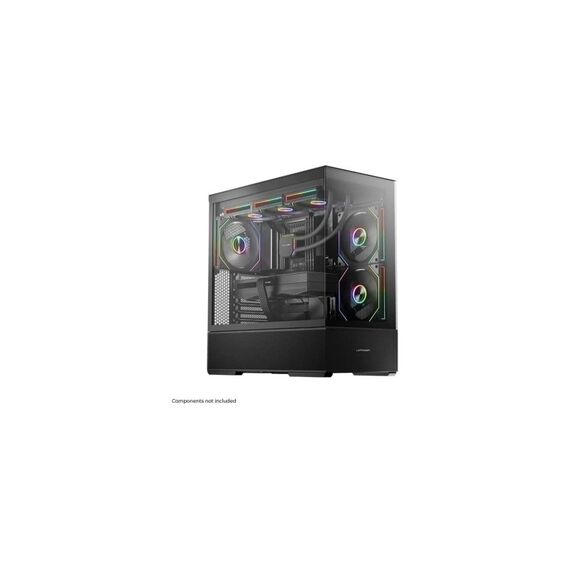 Lc-Power Midi Tower LC-812B-ON 2x 2,5 + 2x 3,5 , Schwarz
