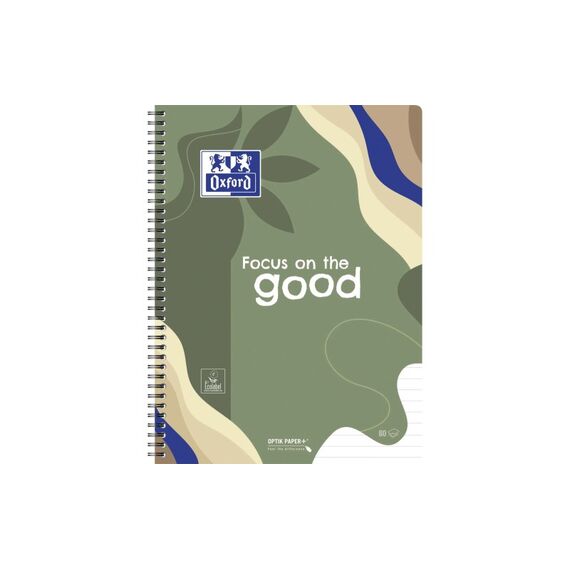 Elba Oxford LE Calm Nature Spiralblock A4+ 80 Blatt, kariert, 2 Motive assortiert