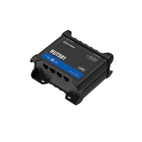 Teltonika RUT981 LTE-Industrierouter,Global Cat.4 150Mbps, 4FE, WiFi-4, 2xSIM, 1xeSIM