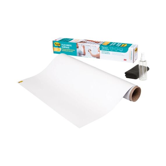 Post-It 3M Whtieboard Folie 60.9cm x 91.4 cm weiss ink. 1 Mikrofasertuch und 1 Wasserflasche