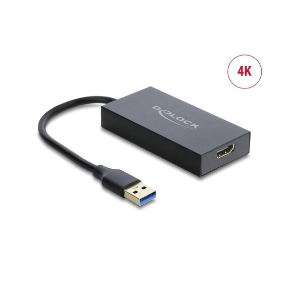 Delock Adapter USB Typ-A Stecker zu HDMI Buchse, 4K
