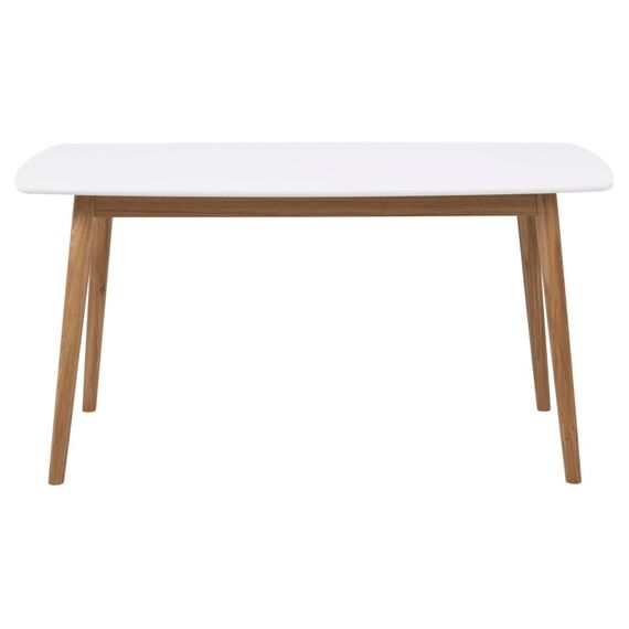 AC Design Esstisch Nagano MDF/Eiche, 150x80x75,5 cm, Weiss/Braun