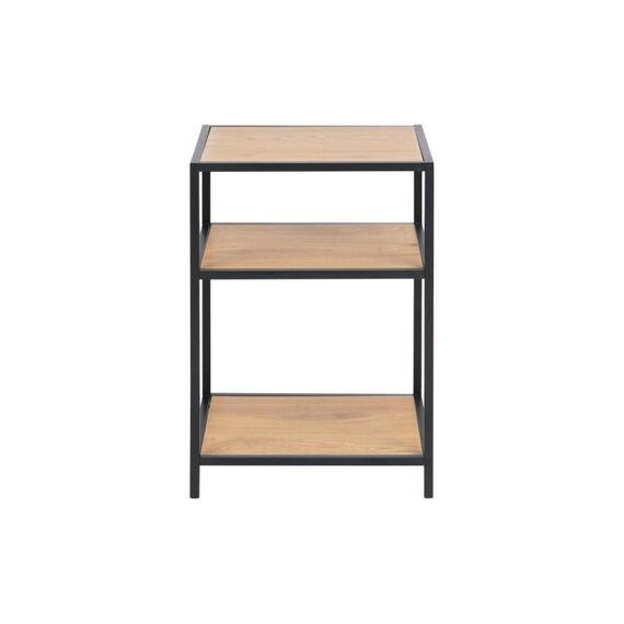 AC Design Nachttisch Seaford Stahl/MDF, 42x35x63 cm, Wildeiche