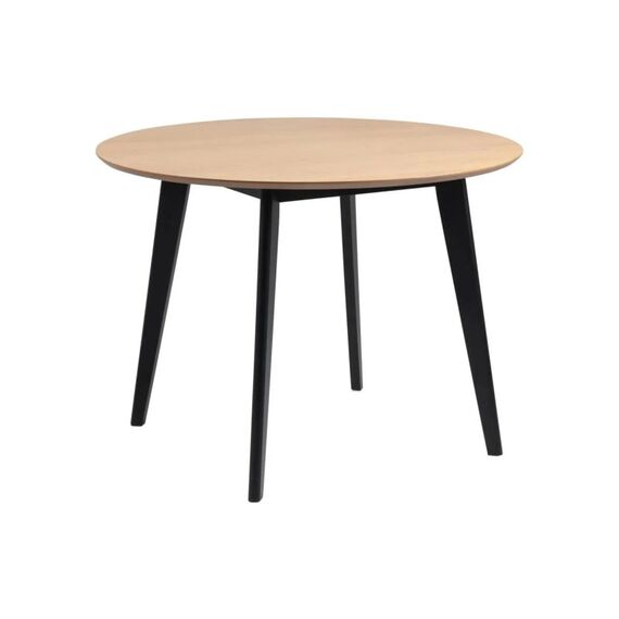AC Design Esstisch Roxby Eiche Furnier, Gummibaumholz, Ø105x76 cm