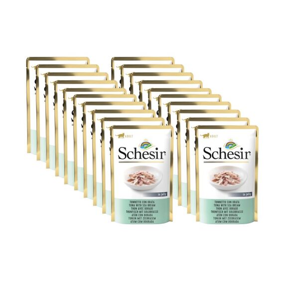 Schesir Cat Thunfisch, Goldbrasse Gelée Kit 20x85g