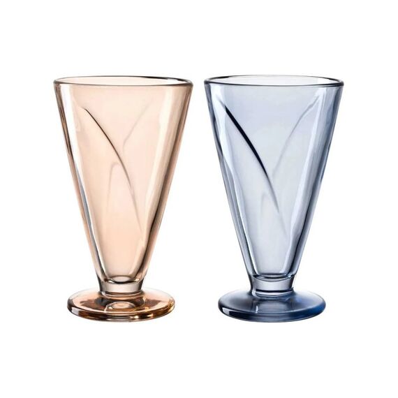 Leonardo Schale blau/apricot 360ml 6 Stk