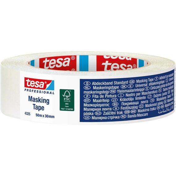 tesa Malerband Krepp Pro Weiss 50m x 19mm, Chamois