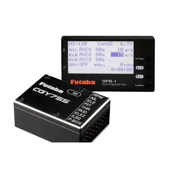 Futaba CGY-755B miit Programmierbox 3-Achsen Flybarless mit int. Empfänger