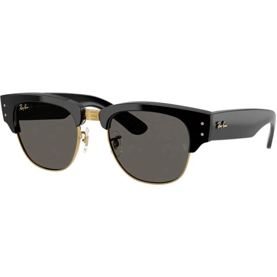 Ray-Ban MEGA CLUBMASTER, BLACK ON GOLD Sonnenbrille, Lens ULTRA BLACK