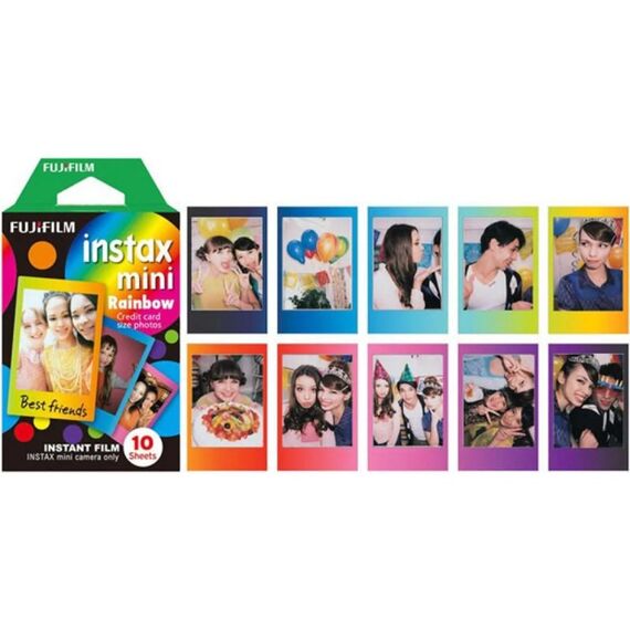 Fujifilm Instax Mini 10 Blatt rainbow zu Instax Mini 90 Neo classic / Mini 8