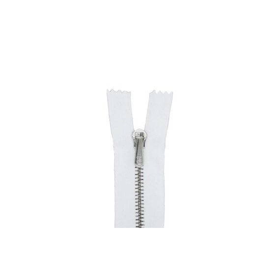 Riri Reissverschluss Jeans, Metall, 6 mm, weiss, 16 cm