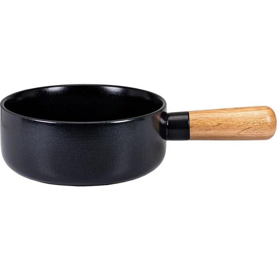 Kadastar Fondue Caquelon INDURA®, Oak Ø 22 x 10.7 cm, Eiche FSC®, Kanada/Keramik